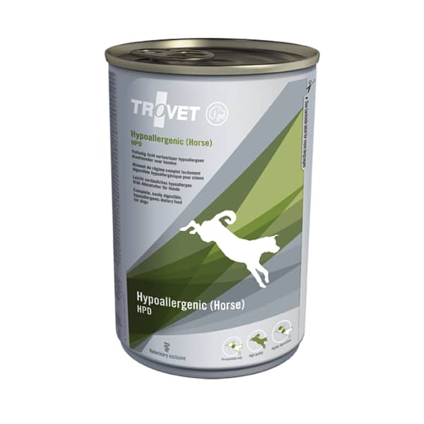 Trovet Hypoallergenic HPD veterinārie konservi suņiem alerģijām ar zirgu 400 g